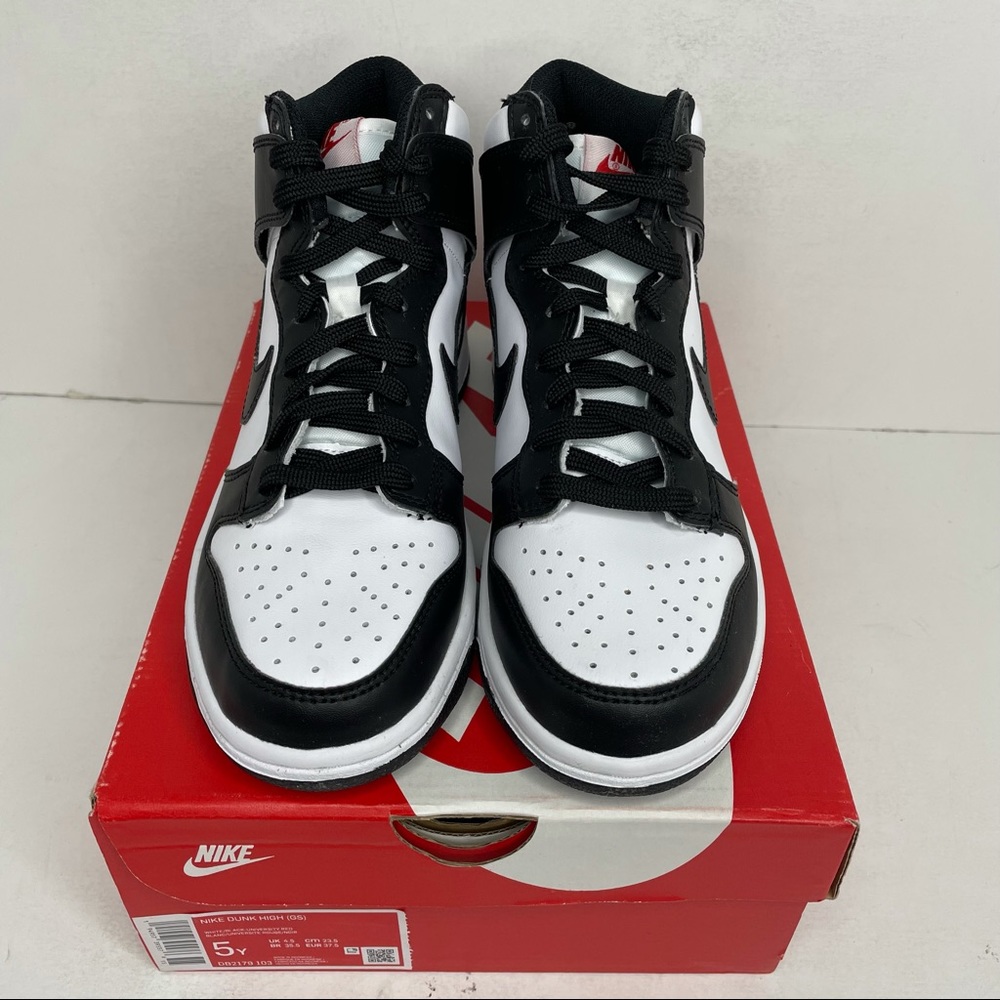 Nike Dunk High GS “Black White/Panda” NEW 2021 - Picture 2 of 4
